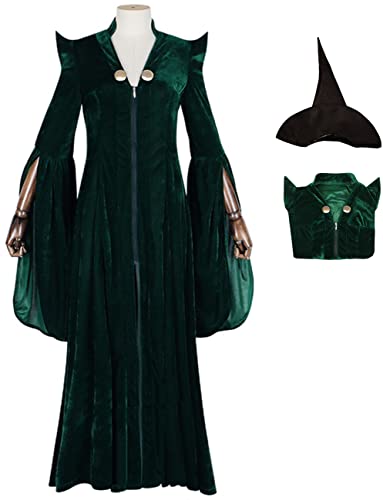 YEAJION Minerva McGonagall Kostüm Damen Cosplay Magie Schule Prinzipal Zauberer Uniform Umhang Hut 2 Stück Komplette Anzug für Erwachsene Halloween Karneval Geburtstag Party Costume und Zauberstäbe YEAJION Minerva McGonagall Kostüm Damen Cosplay Magie Schule Prinzipal Zauberer Uniform Umhang Hut 2 Stück Komplette Anzug für Erwachsene Halloween Karneval Geburtstag Party Costume und Zauberstäbe von YEAJION