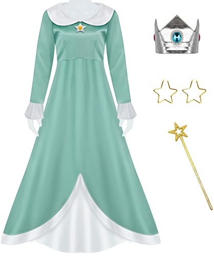 YEAJION Prinzessin Peach Kostüm für Damen und Mädchen - Cosplay, Halloween, Karneval & Weihnachten - Maxikleid, Krone, Ohrringe, Handschuhe YEAJION Prinzessin Peach Kostüm für Damen und Mädchen - Cosplay, Halloween, Karneval & Weihnachten - Maxikleid, Krone, Ohrringe, Handschuhe von YEAJION