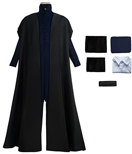 YEAJION Snape Kostüm Erwachsene Cosplay Magie Schule Zauberer Severus Snape Mantel Jacke Hemd Hose Halstuch Komplette Uniform Anzug für Halloween Karneval Geburtstag Party Costume und Zauberstäbe YEAJION Snape Kostüm Erwachsene Cosplay Magie Schule Zauberer Severus Snape Mantel Jacke Hemd Hose Halstuch Komplette Uniform Anzug für Halloween Karneval Geburtstag Party Costume und Zauberstäbe von YEAJION