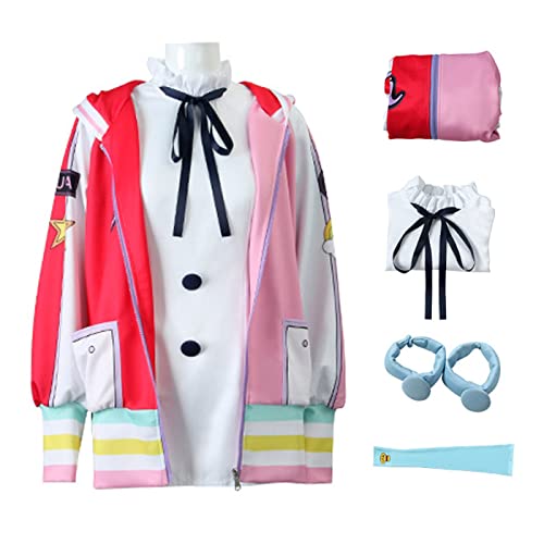 YEAJION Uta Cosplay Kostüm mit Zubehör Beliebte Filmfigur Uta Cosplay Kostüm Anime Cosplay Outfit Jacke Halloween Karneval Party Bühnenauftritt Kostüm für Erwachsene von YEAJION