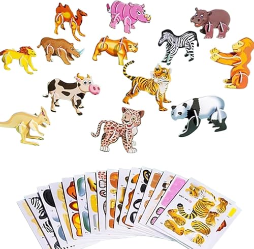 3D Jigsaw Puzzle, 25 PCS Cartoon Tier Puzzle, Pädagogisches 3D Cartoon Puzzle Für Kinder, Mini Puzzle Kinder, 3D Puzzle for Kids Toys, Cartoon Puzzle, 3D Puzzle, Geschenk Für Jungen Und Mädchen (A) 3D Jigsaw Puzzle, 25 PCS Cartoon Tier Puzzle, Pädagogisches 3D Cartoon Puzzle Für Kinder, Mini Puzzle Kinder, 3D Puzzle for Kids Toys, Cartoon Puzzle, 3D Puzzle, Geschenk Für Jungen Und Mädchen (A) von YEAMLTE
