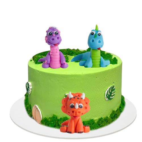 Dino Tortendeko 3 Stück Dinosaurier Kuchen Deko Mini Tortenaufleger Dinosaur 3D Dino Cake Topper für Kinder Geburtstagsfeier, Babyparty, Dinosaurier Thema Party Dino Tortendeko 3 Stück Dinosaurier Kuchen Deko Mini Tortenaufleger Dinosaur 3D Dino Cake Topper für Kinder Geburtstagsfeier, Babyparty, Dinosaurier Thema Party von YEAMLTE