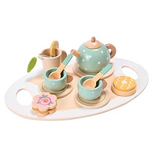 Teeservice Kinder, Teeservice Holz Kinderküche, Teeset aus Holz für Kleine Mädchen, Spielküche Zubehör, Holzspielzeug für Kinder, Exquisites Geburtstagsgeschenk für Kinder ab 3 Jahren Teeservice Kinder, Teeservice Holz Kinderküche, Teeset aus Holz für Kleine Mädchen, Spielküche Zubehör, Holzspielzeug für Kinder, Exquisites Geburtstagsgeschenk für Kinder ab 3 Jahren von YEAMLTE