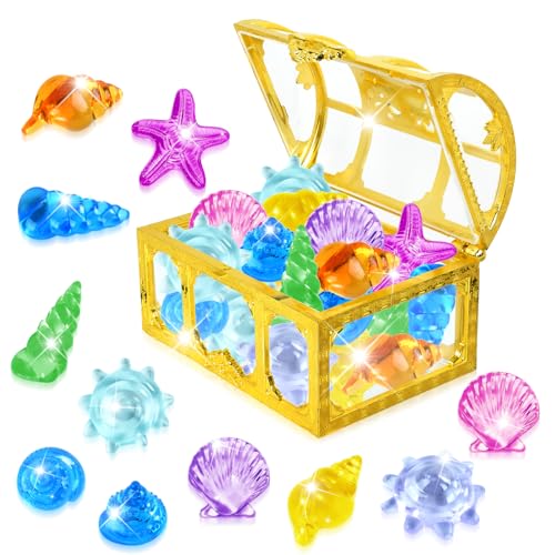 YEAMLTE Edelsteine für Kinder, Tauchjuwelen für Kinder, 36 Ozean Bunte Diamanten mit 1 Schatzkiste, Pool Tauchspielzeug Kinders, Unterwasser Edelstein für Poolpartys, Strandspiele, Schatzsuchen (B) YEAMLTE Edelsteine für Kinder, Tauchjuwelen für Kinder, 36 Ozean Bunte Diamanten mit 1 Schatzkiste, Pool Tauchspielzeug Kinders, Unterwasser Edelstein für Poolpartys, Strandspiele, Schatzsuchen (B) von YEAMLTE