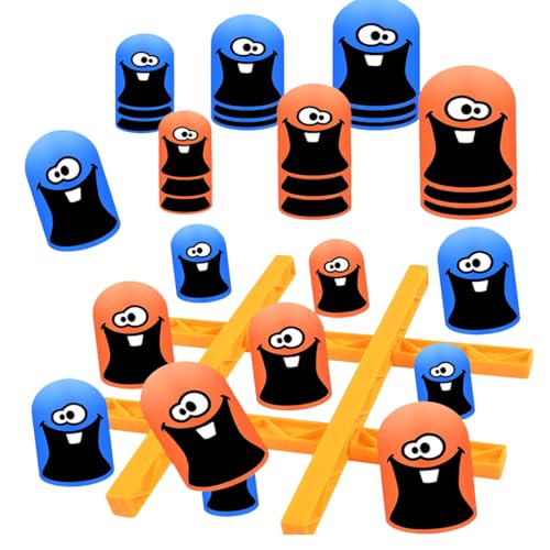 YEAPEAK Tic Tac Toe Toys, Tic Tac Toe Spiel Spiel, 2 Spieler Brettspiele Tik Tak Boom, Big Eat Small Game Eltern Kind Interaktion Kinder Spiele, Klassisches Familien Brettspiel, Game von YEAPEAK