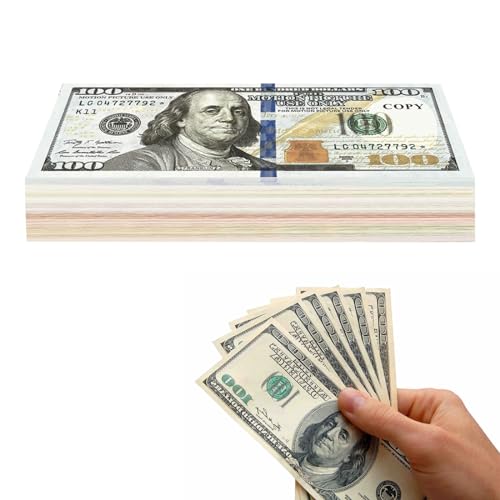 Prop Money - 120 Blätter 100 $, Spielgeld Dollar Scheine Originalgröße, Dollar Scheine, Spielgeld Für Kinder Kaufladen, Spielgeld Kinder Für Mathe, Zählen Und Währungskenntnisse Prop Money - 120 Blätter 100 $, Spielgeld Dollar Scheine Originalgröße, Dollar Scheine, Spielgeld Für Kinder Kaufladen, Spielgeld Kinder Für Mathe, Zählen Und Währungskenntnisse von YEAPEAK
