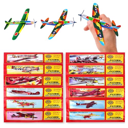 YEAPEAK Hochwertiges Kinder-Gleitflugzeug-Set|12-Teiliges Styroporflugzeug-Ensemble, Styroporflieger Für Jungen Und Mädchen | Styropor Flugzeuge Für Kinder Tolles Spielzeug Für Draußen von YEAPEAK