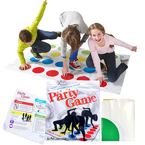 YEAPEAK Twisting Game, Twist Balance-Spiel, Bodenspiel mit Spielmatte, Twisting Teamspiel für Kinder & Erwachsene, Familienspiel Partyspiel, Geschicklichkeitsspiel für Kindergeburtstage, 2-4 Personen von YEAPEAK