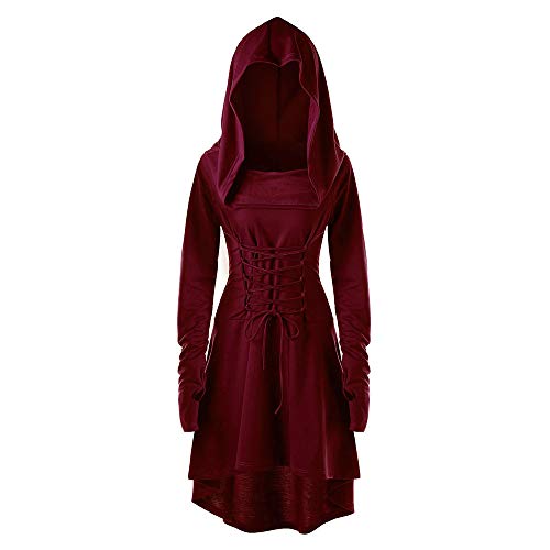 YEBIRAL Damen Langarm mit Kapuze Mittelalter Kleid bodenlangen Cosplay Dress Age Mittelalter Kleidung Große Größen Renaissance Halloween Party Kostüm Karneval Weihnachten Kleider YEBIRAL Damen Langarm mit Kapuze Mittelalter Kleid bodenlangen Cosplay Dress Age Mittelalter Kleidung Große Größen Renaissance Halloween Party Kostüm Karneval Weihnachten Kleider von YEBIRAL