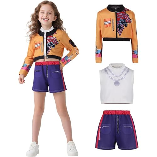 YEESON Dämonenkostüm für Mädchen, Kinder, Jäger-Kostüm, Cosplay, Halloween, Oberteil und Hose, komplettes Set (Rumia, 160) von YEESON