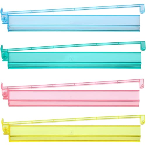 YEHOOM Mahjong All-in-One-Fliesenregal und Schieber, American Majiang Fliesenständer, Mahjong-Zubehör und Geschenke, transparentes Mahjong-Rack und Schieber-Kombination aus Acryl, 4 Farben, 4 Stück von YEHOOM