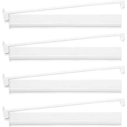 YEHOOM Mahjong All-in-One-Fliesenregal und Schieber, American Majiang Fliesenständer, Mahjong-Zubehör und Geschenke, transparentes Mahjong-Rack und Schieber-Kombination aus Acryl, Weiß, 4 Stück von YEHOOM