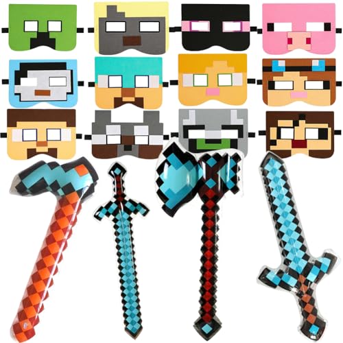 YEIUZPT Kindergeburtstag Mitgebsel,16 StückGeschenke für Kinder Set, Party Maske Set für Kinder, Aufblasbares Schwertspielzeug, Aufblasbare Spiel Schwerter,Kindergeburtstag Mitgebsel Geschenke YEIUZPT Kindergeburtstag Mitgebsel,16 StückGeschenke für Kinder Set, Party Maske Set für Kinder, Aufblasbares Schwertspielzeug, Aufblasbare Spiel Schwerter,Kindergeburtstag Mitgebsel Geschenke von YEIUZPT