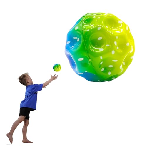 YEJAHY Jump Ball, Mini Bouncing Ball Toy, Space Jump Ball Moon Ball, Bounce Ball Hohe Springender Gummiball Sprünge Gummiball Space Ball Für Kids Party Gift (Buntes C) von YEJAHY