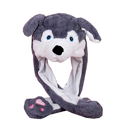 YEKEYI Hasenhut mit Ohren, springender Hasenhut, Tierhut, Pop-Up-Ohren, Plüsch-Hase, Kappe für Damen und Mädchen, Hundegrau, Einheitsgröße YEKEYI Hasenhut mit Ohren, springender Hasenhut, Tierhut, Pop-Up-Ohren, Plüsch-Hase, Kappe für Damen und Mädchen, Hundegrau, Einheitsgröße von YEKEYI