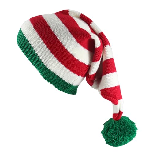 YEKEYI Weihnachtsmütze Xmas Holiday Hat Winter Hüte Santa Hut für Xmas Neujahr Party Kopfbedeckung, Redgrewhi, Einheitsgröße von YEKEYI
