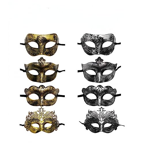 YEKIM Maske 10 Halloween Masken für Männer Erwachsene Kinder Halbgesichtsmaske Ball von YEKIM