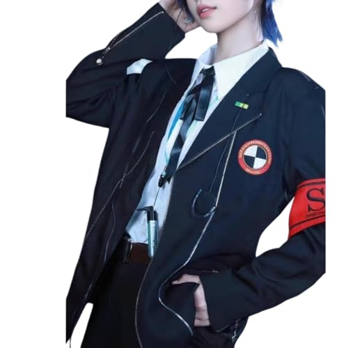 YEOSEA Japanisches Schulkostüm-Set Mit Abnehmbarem Wappen - Schwarze Jacke Für Themenpartys & Cosplay (Kein Echtes Schuluniform) (Kleidung + Perücke,L) von YEOSEA