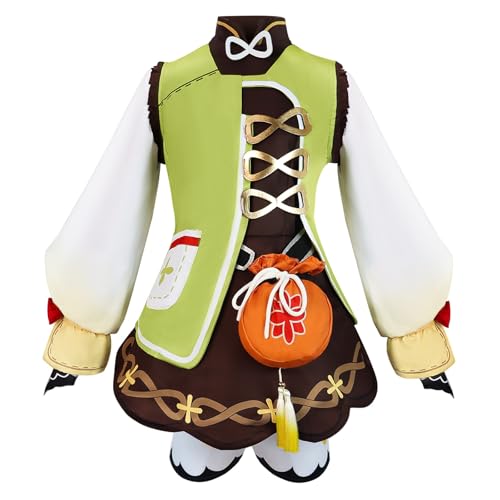 YEOSEA Kawaii Vintage Kleid Mit Puffärmeln, Zweifarbig Grün-Braun & Spitze, Baumwolle Für Themenparty - Süßes Design (Clothing + Accessories,L) von YEOSEA