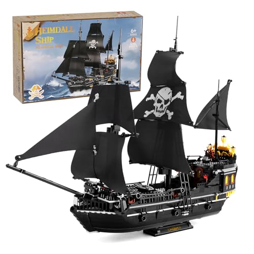YESHIN Black Pearl Piratenschiff Bausteine Spielzeug Set, 1424 Teiles Segelschiff Piratenschiff Klemmbausteine, Kreatives Geschenkidee für Kinder ab 8+ Jahren und Jugendliche Erwachsene YESHIN Black Pearl Piratenschiff Bausteine Spielzeug Set, 1424 Teiles Segelschiff Piratenschiff Klemmbausteine, Kreatives Geschenkidee für Kinder ab 8+ Jahren und Jugendliche Erwachsene von YESHIN