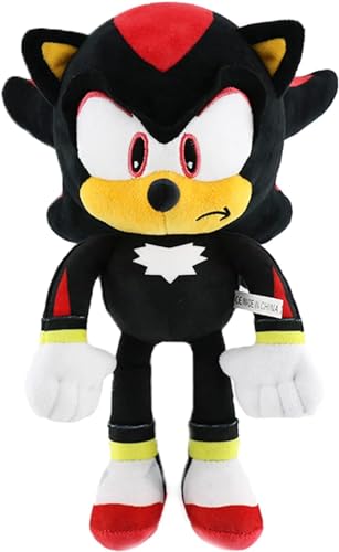 YESPIG Cuddly Toy, 35 cm, Shadow The Hedgehog Sonic Toy, Plush Toy, Recommended from 1 Year, Christmas and Children's Birthdays (Style-1) von YESPIG