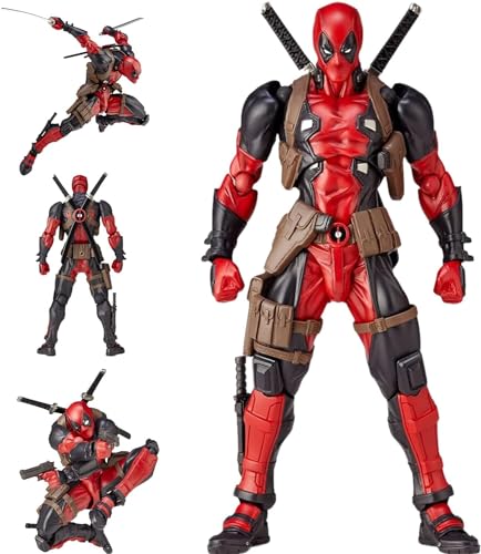 YESPIG Deadpool Action Figure Superhero Film Anime PVC Toy Desktop Ornaments Figure Movable Characters Model Decorations Collectible Gift Box Kids Gifts(Box) von YESPIG