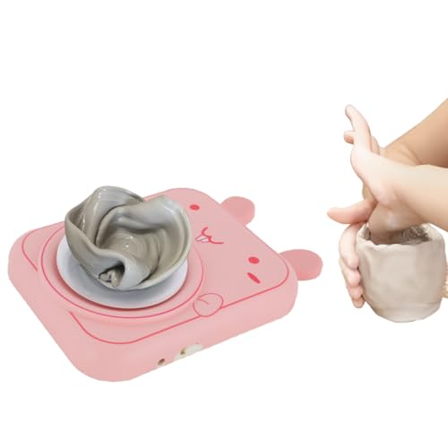 YESTAIM Töpferset Kinder Mini Elektrisch Rosa Hasenform Töpferscheibe Mit Töpferton Farbtopf Schürze DIY Töpfern Bastelset Geschenke Für Anfänger Kinder ab 3 Jahren Geeignet Mädchen Jungen YESTAIM Töpferset Kinder Mini Elektrisch Rosa Hasenform Töpferscheibe Mit Töpferton Farbtopf Schürze DIY Töpfern Bastelset Geschenke Für Anfänger Kinder ab 3 Jahren Geeignet Mädchen Jungen von YESTAIM