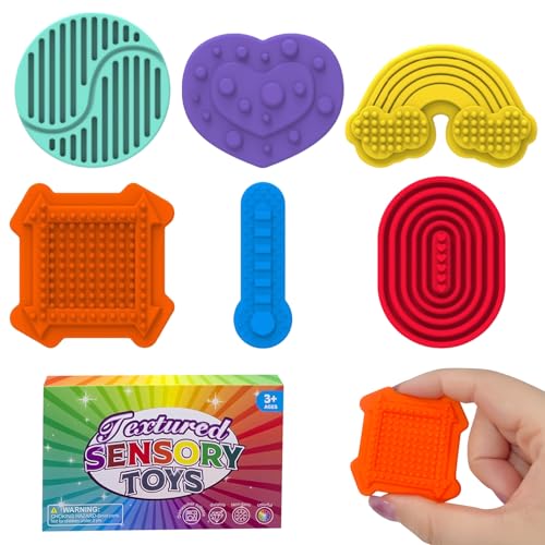 6 Stück Fidget Toys Sensory Stones Sensorik Spielzeug für Kinder & Erwachsene, Stressabbau Spielzeug, Autismus Hilfsmittel - Anti Stress Toys für Zuhause, Schule & Unterwegs von YESTARTDS