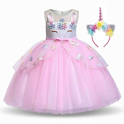 YESUKBM Einhorn Kostüm Kinder, Prinzessin Einhorn Dress Up für kleine Mädchen, Einhorn Verkleidung für Mädchen Geburtstag Party Hochzeit Cosplay Halloween, Alter 2-3 Jahre YESUKBM Einhorn Kostüm Kinder, Prinzessin Einhorn Dress Up für kleine Mädchen, Einhorn Verkleidung für Mädchen Geburtstag Party Hochzeit Cosplay Halloween, Alter 2-3 Jahre von YESUKBM