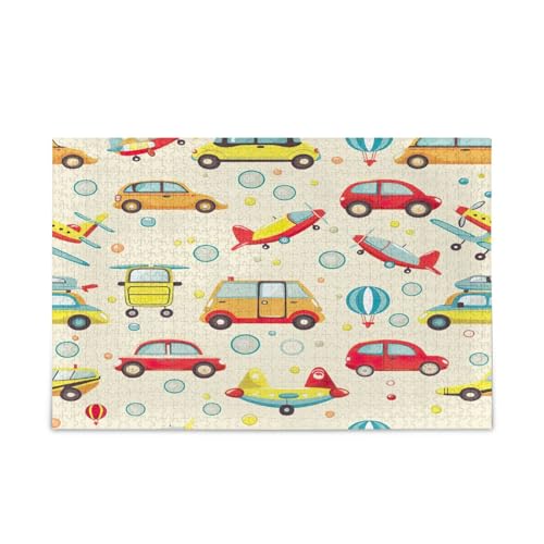 YETTASBIN Cartoon Auto 500 Teile Holzpuzzle für Erwachsene Teenager Kinder, lustiges Familienspiel für Urlaub Spielzeug Geschenk Heimdekoration YETTASBIN Cartoon Auto 500 Teile Holzpuzzle für Erwachsene Teenager Kinder, lustiges Familienspiel für Urlaub Spielzeug Geschenk Heimdekoration von YETTASBIN