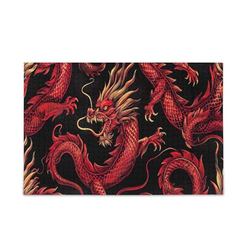 YETTASBIN Dragon 1000 Teile Holzpuzzle für Erwachsene, Teenager, Kinder, lustiges Familienspiel für Urlaub, Spielzeug, Geschenk, Heimdekoration YETTASBIN Dragon 1000 Teile Holzpuzzle für Erwachsene, Teenager, Kinder, lustiges Familienspiel für Urlaub, Spielzeug, Geschenk, Heimdekoration von YETTASBIN