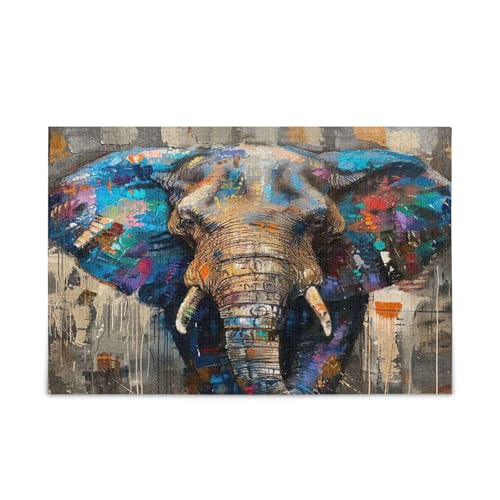 YETTASBIN Elefant 1000 Teile Holzpuzzle für Erwachsene, Teenager, Kinder, lustiges Familienspiel für Urlaub, Spielzeug, Geschenk, Heimdekoration YETTASBIN Elefant 1000 Teile Holzpuzzle für Erwachsene, Teenager, Kinder, lustiges Familienspiel für Urlaub, Spielzeug, Geschenk, Heimdekoration von YETTASBIN