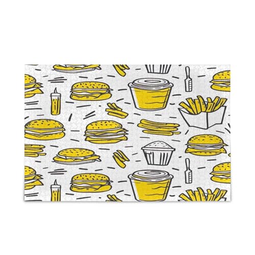 YETTASBIN Fast Food Holzpuzzle für Erwachsene, Teenager, Kinder, lustiges Familienspiel für Urlaub, Spielzeug, Geschenk, Heimdekoration, 500 Teile YETTASBIN Fast Food Holzpuzzle für Erwachsene, Teenager, Kinder, lustiges Familienspiel für Urlaub, Spielzeug, Geschenk, Heimdekoration, 500 Teile von YETTASBIN