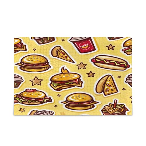 YETTASBIN Fast Food Holzpuzzle für Erwachsene, Teenager, Kinder, lustiges Familienspiel für Urlaub, Spielzeug, Geschenk, Heimdekoration, 500 Teile YETTASBIN Fast Food Holzpuzzle für Erwachsene, Teenager, Kinder, lustiges Familienspiel für Urlaub, Spielzeug, Geschenk, Heimdekoration, 500 Teile von YETTASBIN