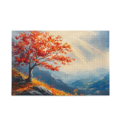 YETTASBIN Herbstbaumblätter 500 Teile Holzpuzzle für Erwachsene Teenager Kinder, lustiges Familienspiel für Urlaub, Spielzeug, Geschenk, Heimdekoration YETTASBIN Herbstbaumblätter 500 Teile Holzpuzzle für Erwachsene Teenager Kinder, lustiges Familienspiel für Urlaub, Spielzeug, Geschenk, Heimdekoration von YETTASBIN