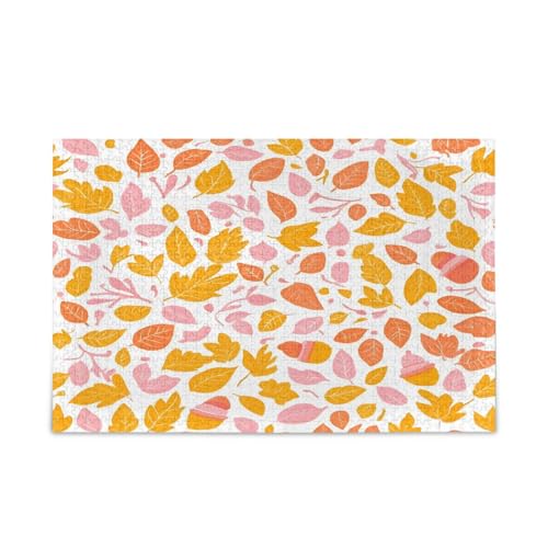 YETTASBIN Herbstblätter, 1000 Teile, Holzpuzzle für Erwachsene, Teenager, Kinder, lustiges Familienspiel für Urlaub, Spielzeug, Geschenk, Heimdekoration von YETTASBIN