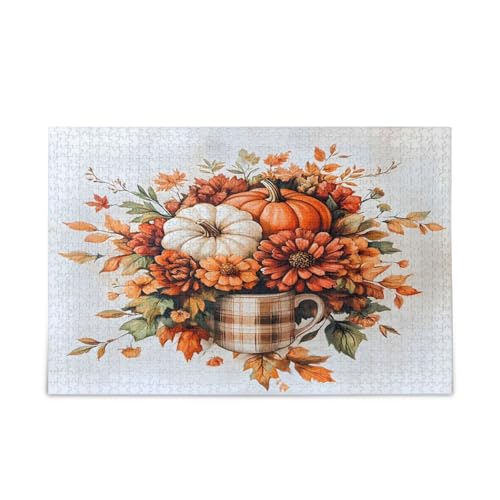 YETTASBIN Herbstkürbis 1000 Teile Holzpuzzle für Erwachsene, Teenager, Kinder, lustiges Familienspiel für Urlaub, Spielzeug, Geschenk, Heimdekoration YETTASBIN Herbstkürbis 1000 Teile Holzpuzzle für Erwachsene, Teenager, Kinder, lustiges Familienspiel für Urlaub, Spielzeug, Geschenk, Heimdekoration von YETTASBIN