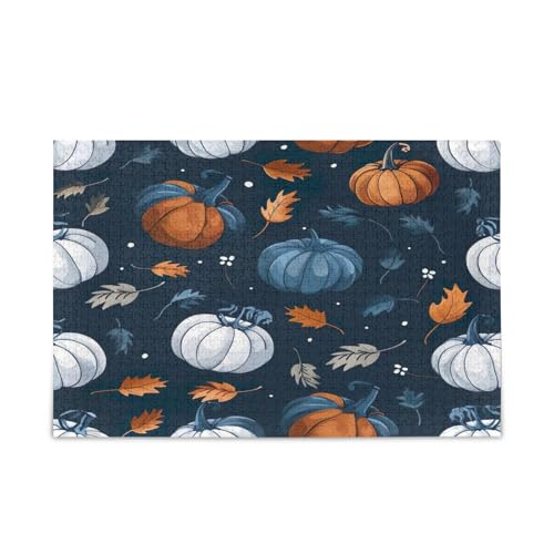 YETTASBIN Herbstkürbiszweig, 1000 Teile, Holzpuzzle für Erwachsene, Teenager, Kinder, lustiges Familienspiel für Urlaub, Spielzeug, Geschenk, Heimdekoration von YETTASBIN