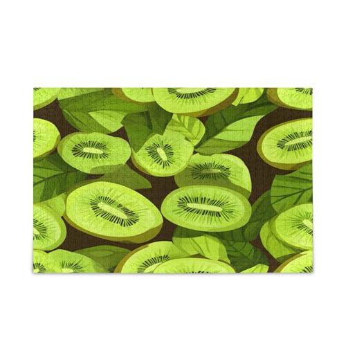 YETTASBIN Kiwi Fruit 1000 Teile Holzpuzzle für Erwachsene, Teenager, Kinder, lustiges Familienspiel für Urlaub, Spielzeug, Geschenk, Heimdekoration von YETTASBIN