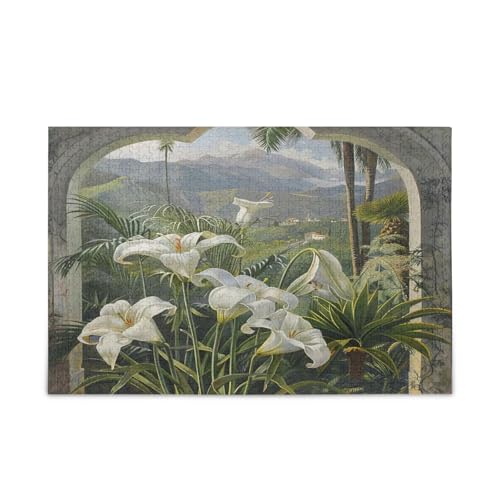YETTASBIN Lily Flower 1000 Teile Holzpuzzle für Erwachsene, Teenager, Kinder, lustiges Familienspiel für Urlaub, Spielzeug, Geschenk, Heimdekoration YETTASBIN Lily Flower 1000 Teile Holzpuzzle für Erwachsene, Teenager, Kinder, lustiges Familienspiel für Urlaub, Spielzeug, Geschenk, Heimdekoration von YETTASBIN