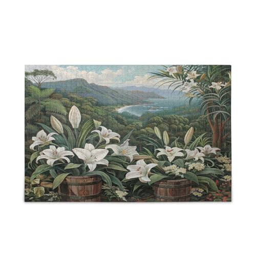 YETTASBIN Lily Flower 500 Teile Holzpuzzle für Erwachsene, Teenager, Kinder, lustiges Familienspiel für Urlaub, Spielzeug, Geschenk, Heimdekoration YETTASBIN Lily Flower 500 Teile Holzpuzzle für Erwachsene, Teenager, Kinder, lustiges Familienspiel für Urlaub, Spielzeug, Geschenk, Heimdekoration von YETTASBIN