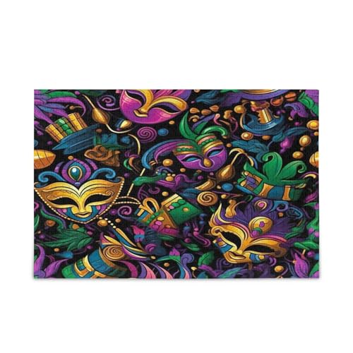YETTASBIN Mardi Gras Holzpuzzle für Erwachsene, Teenager, Kinder, lustiges Familienspiel für Urlaub, Spielzeug, Geschenk, Heimdekoration, 1000 Teile YETTASBIN Mardi Gras Holzpuzzle für Erwachsene, Teenager, Kinder, lustiges Familienspiel für Urlaub, Spielzeug, Geschenk, Heimdekoration, 1000 Teile von YETTASBIN