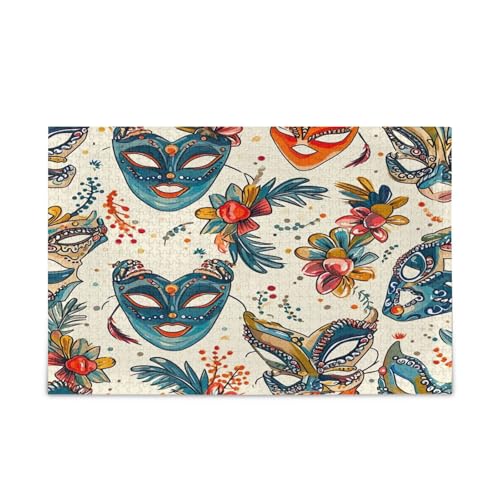 YETTASBIN Mardi Gras Holzpuzzle für Erwachsene, Teenager, Kinder, lustiges Familienspiel für Urlaub, Spielzeug, Geschenk, Heimdekoration, 500 Teile YETTASBIN Mardi Gras Holzpuzzle für Erwachsene, Teenager, Kinder, lustiges Familienspiel für Urlaub, Spielzeug, Geschenk, Heimdekoration, 500 Teile von YETTASBIN