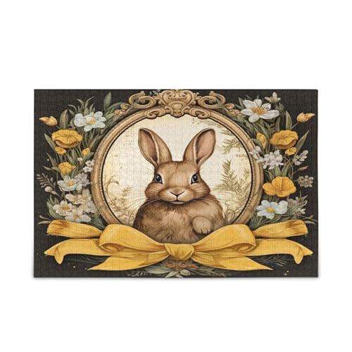 YETTASBIN Osterhase 500 Teile Holzpuzzle für Erwachsene Teenager Kinder, lustiges Familienspiel für Urlaub, Spielzeug, Geschenk, Heimdekoration YETTASBIN Osterhase 500 Teile Holzpuzzle für Erwachsene Teenager Kinder, lustiges Familienspiel für Urlaub, Spielzeug, Geschenk, Heimdekoration von YETTASBIN