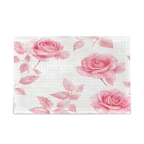 YETTASBIN Pink Roses 500 Teile Holzpuzzle für Erwachsene, Teenager, Kinder, lustiges Familienspiel für Urlaub, Spielzeug, Geschenk, Heimdekoration YETTASBIN Pink Roses 500 Teile Holzpuzzle für Erwachsene, Teenager, Kinder, lustiges Familienspiel für Urlaub, Spielzeug, Geschenk, Heimdekoration von YETTASBIN