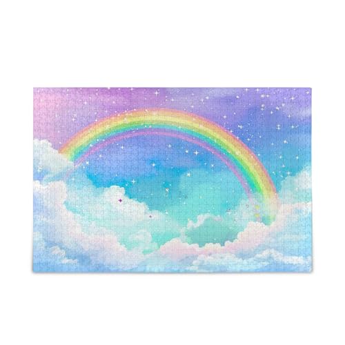 YETTASBIN Regenbogen 1000 Teile Holzpuzzle für Erwachsene Teenager Kinder, lustiges Familienspiel für Urlaub, Spielzeug, Geschenk, Heimdekoration YETTASBIN Regenbogen 1000 Teile Holzpuzzle für Erwachsene Teenager Kinder, lustiges Familienspiel für Urlaub, Spielzeug, Geschenk, Heimdekoration von YETTASBIN