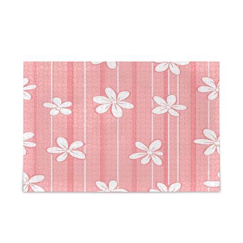 YETTASBIN Rosa weiße Blume 500 Teile Holzpuzzle für Erwachsene Teenager Kinder, lustiges Familienspiel für Urlaub, Spielzeug, Geschenk, Heimdekoration YETTASBIN Rosa weiße Blume 500 Teile Holzpuzzle für Erwachsene Teenager Kinder, lustiges Familienspiel für Urlaub, Spielzeug, Geschenk, Heimdekoration von YETTASBIN