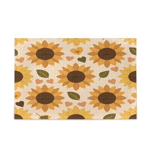 YETTASBIN Sonnenblumen-Holzpuzzle für Erwachsene, Teenager, Kinder, lustiges Familienspiel für Urlaub, Spielzeug, Geschenk, Heimdekoration, 500 Teile YETTASBIN Sonnenblumen-Holzpuzzle für Erwachsene, Teenager, Kinder, lustiges Familienspiel für Urlaub, Spielzeug, Geschenk, Heimdekoration, 500 Teile von YETTASBIN