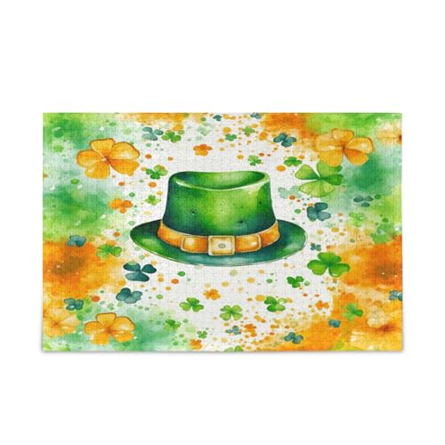 YETTASBIN St. Patrick's Day Hut, 1000 Teile Holzpuzzle für Erwachsene, Teenager, Kinder, lustiges Familienspiel für Urlaub, Spielzeug, Geschenk, Heimdekoration YETTASBIN St. Patrick's Day Hut, 1000 Teile Holzpuzzle für Erwachsene, Teenager, Kinder, lustiges Familienspiel für Urlaub, Spielzeug, Geschenk, Heimdekoration von YETTASBIN