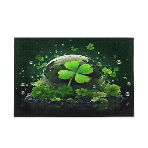 YETTASBIN St. Patrick's Day Kleeblatt 1000 Teile Holzpuzzle für Erwachsene Teenager Kinder, lustiges Familienspiel für Urlaub, Spielzeug, Geschenk, Heimdekoration YETTASBIN St. Patrick's Day Kleeblatt 1000 Teile Holzpuzzle für Erwachsene Teenager Kinder, lustiges Familienspiel für Urlaub, Spielzeug, Geschenk, Heimdekoration von YETTASBIN